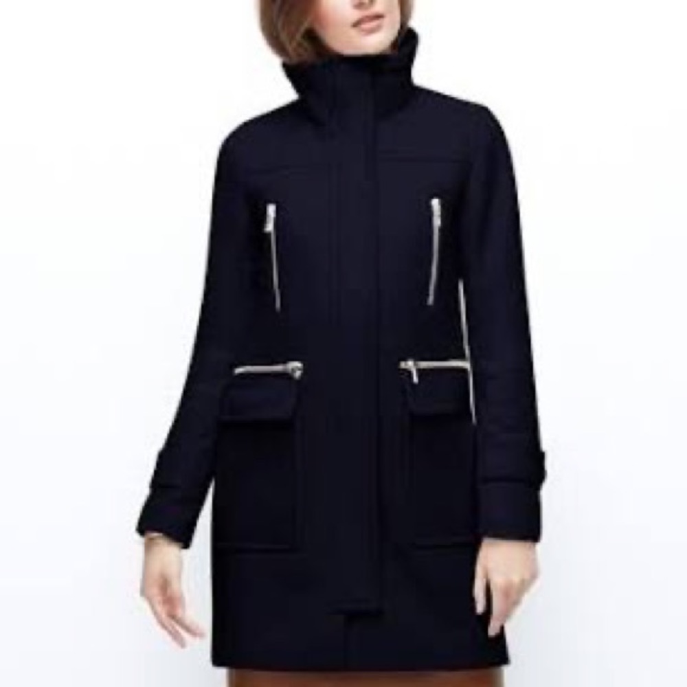 Ann Taylor navy wool coat
